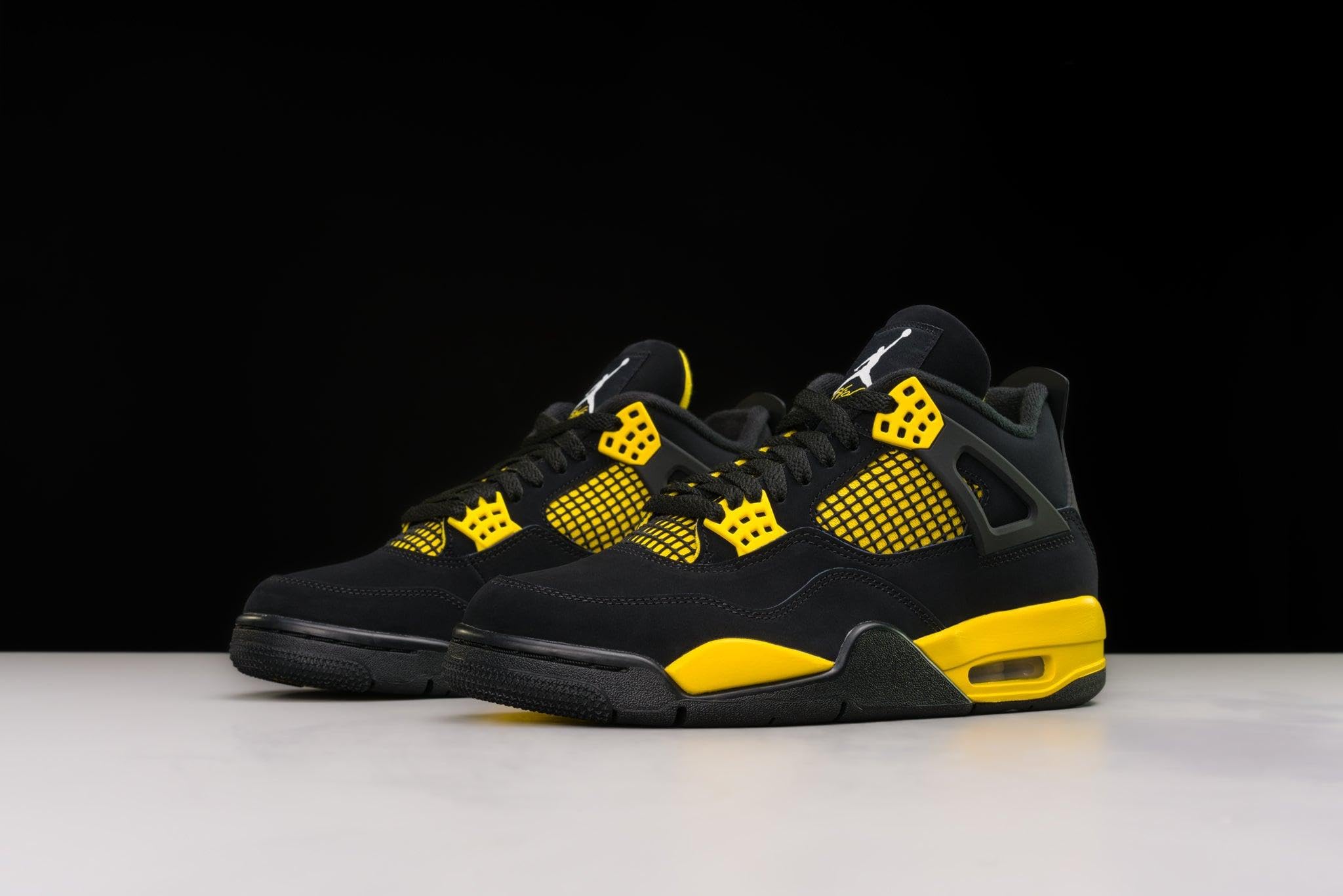 Air Jordan 4 Retro Men'sBlack/White-Tour Yellow DH6927-017 10.5