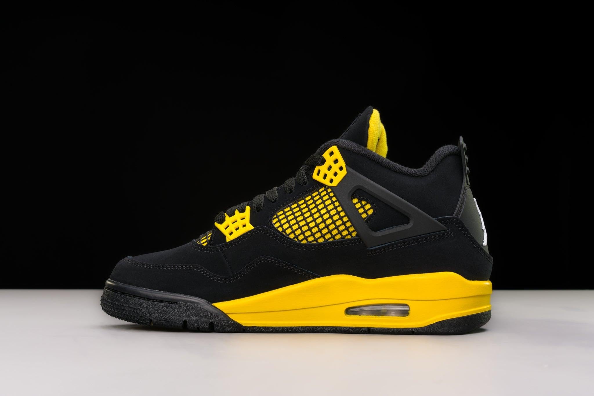 Air Jordan 4 Retro Men'sBlack/White-Tour Yellow DH6927-017 10.5