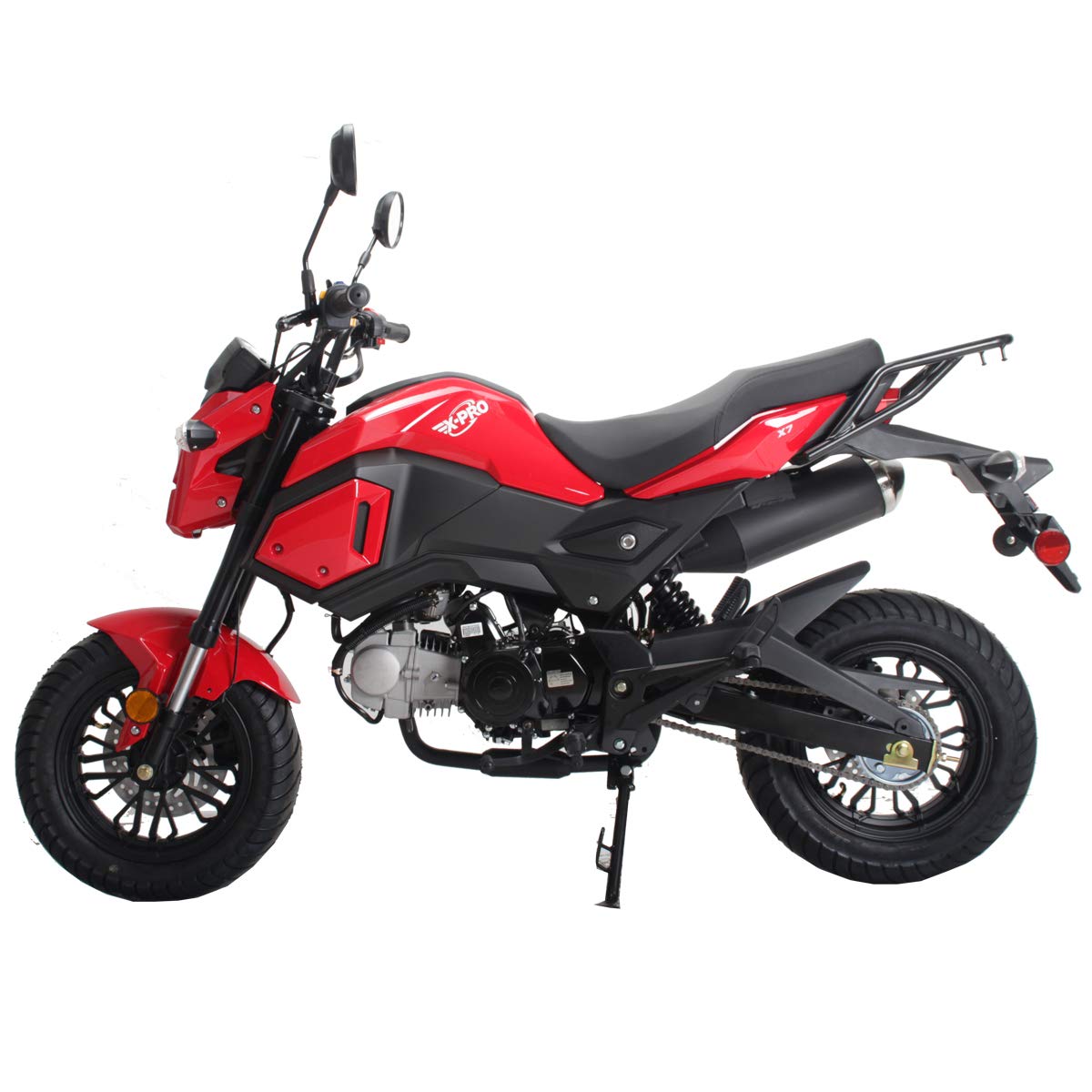 X-PRO 125cc Vader Adult Motorcycle Gas Motorcycle Dirt Motorcycle Street Bike Motorcycle Bike(Red)