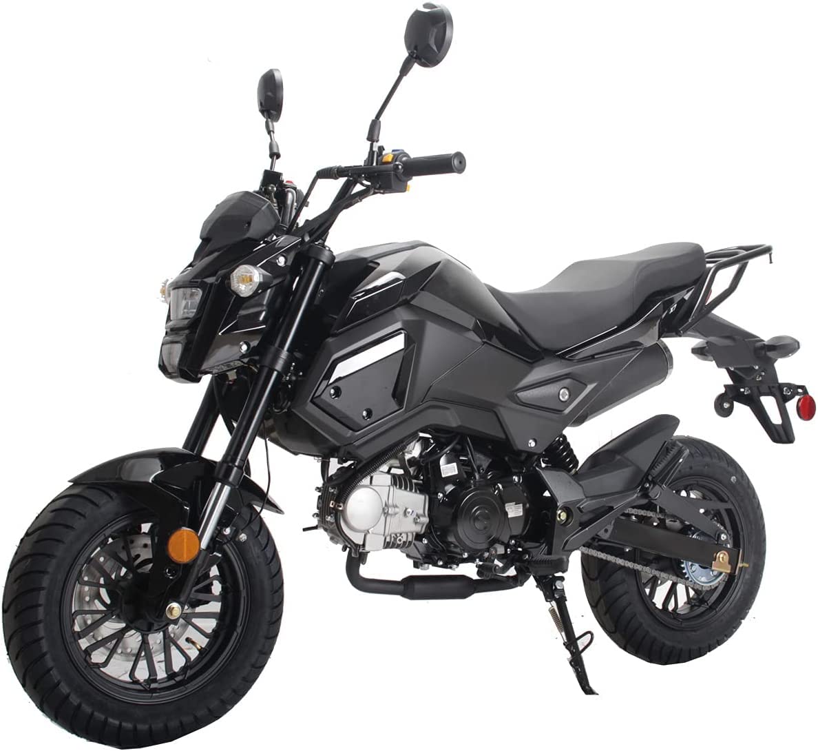 125cc Motorcycle Bike VADER 125 Dirt Bike 125cc Motorcycle Gas Bike 125cc Scooter Big Headlights (Black) (Factory Packaged)