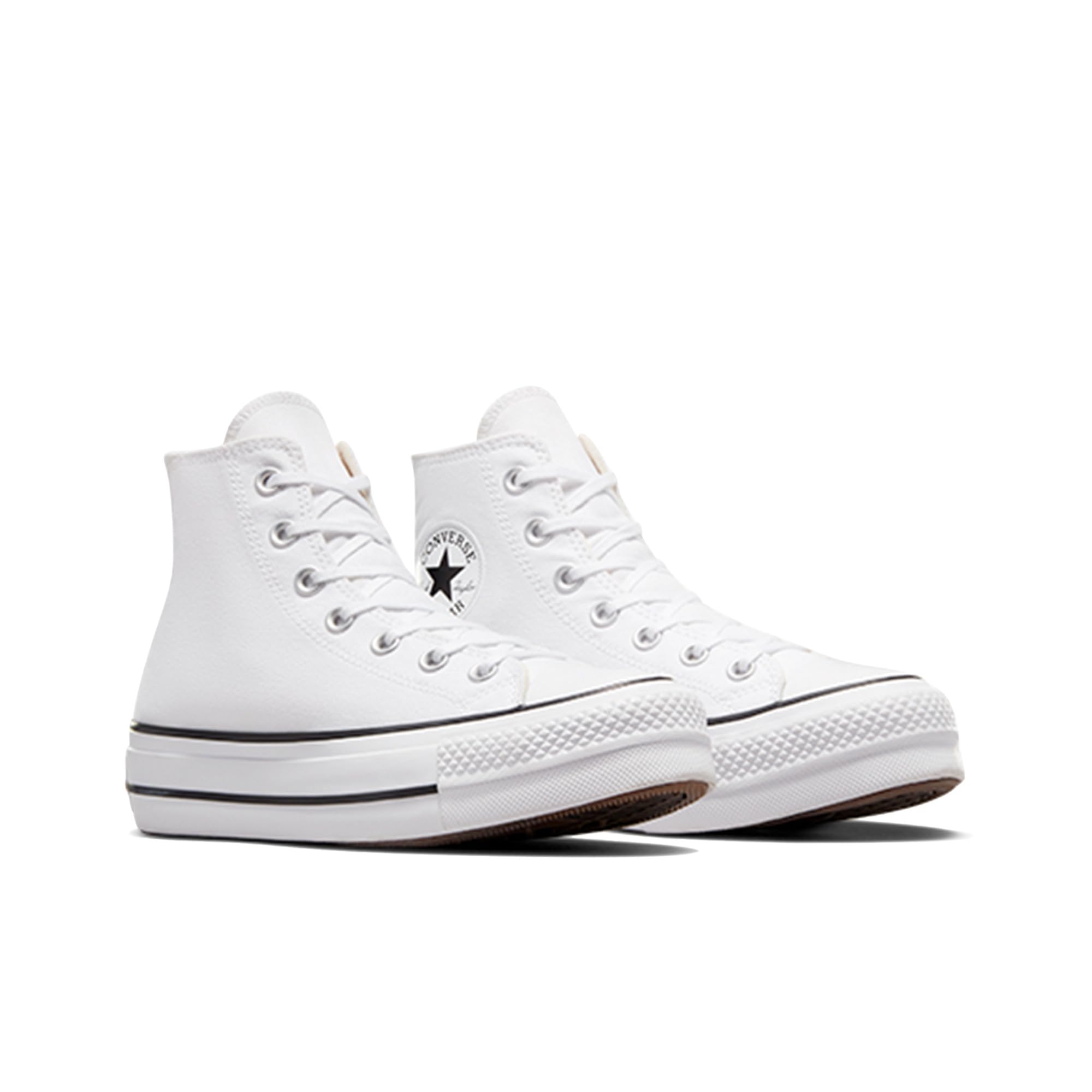 Converse Women's Chuck Taylor All Star Lift High Top Sneakers, White/Black/White, 7.5 Medium US