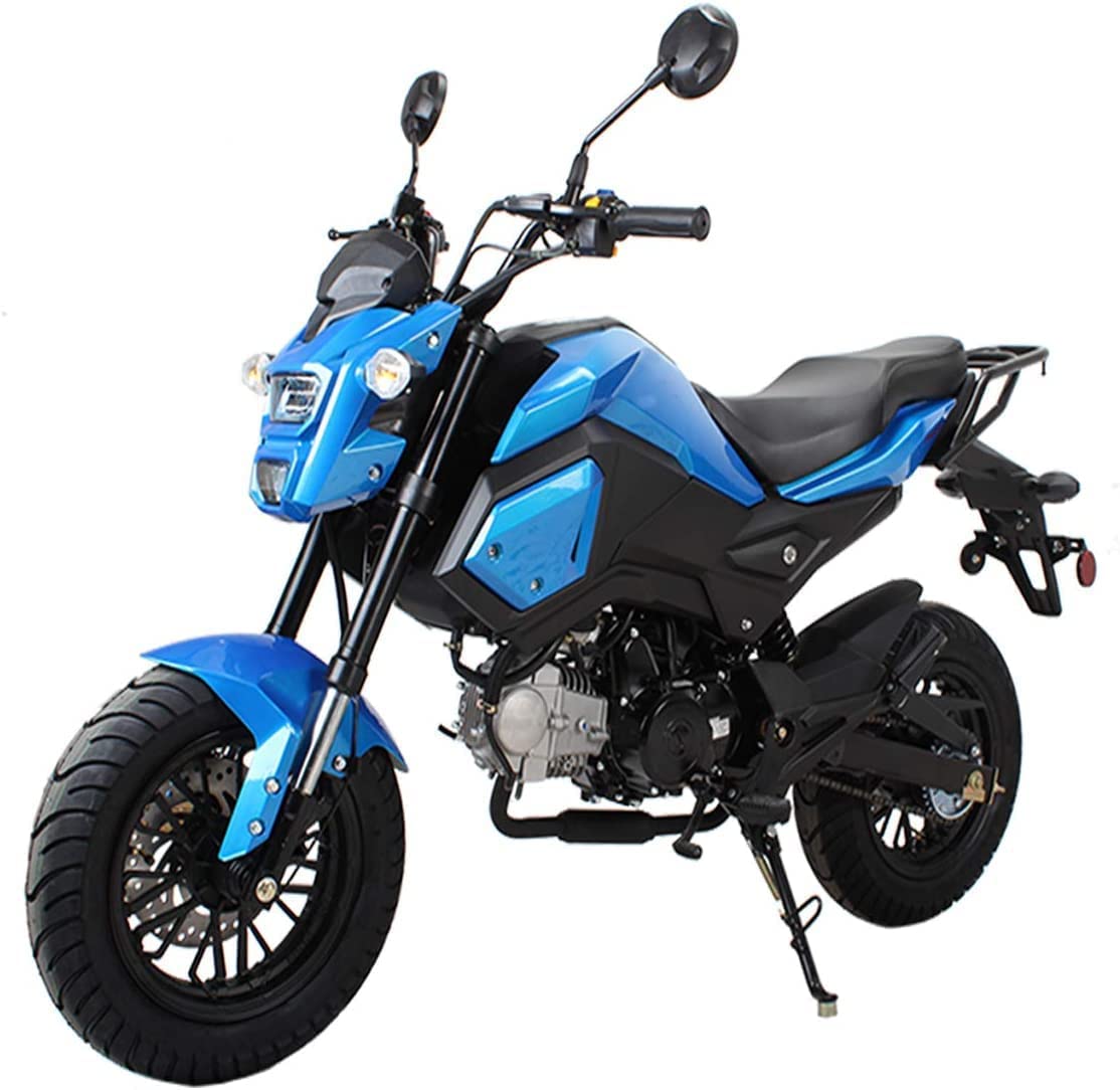 125cc Motorcycle Bike VADER 125 Dirt Bike 125cc Motorcycle Gas Bike 125cc Scooter Big Headlights (Black) (Factory Packaged)