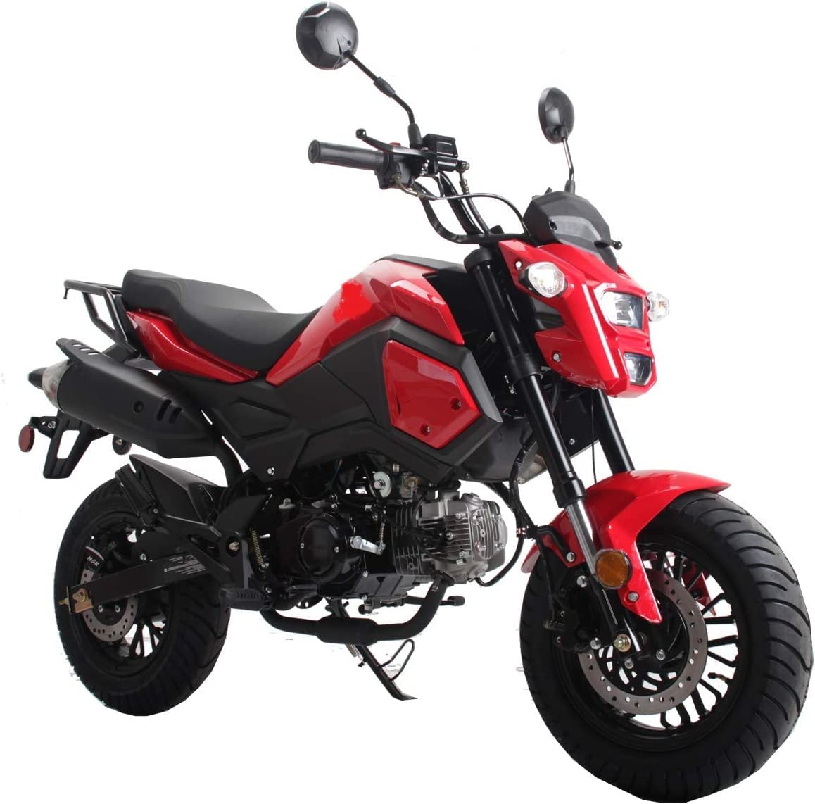 125cc Motorcycle Bike VADER 125 Dirt Bike 125cc Motorcycle Gas Bike 125cc Scooter Big Headlights (Black) (Factory Packaged)