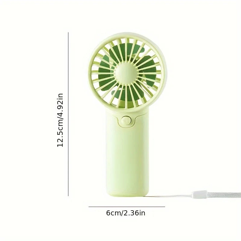 Portable Mini Fan Convenient Creative Small Fan Handheld Pocket Hand-Held Fan Lightweight Adjustable Cute Small Fan Student Gift