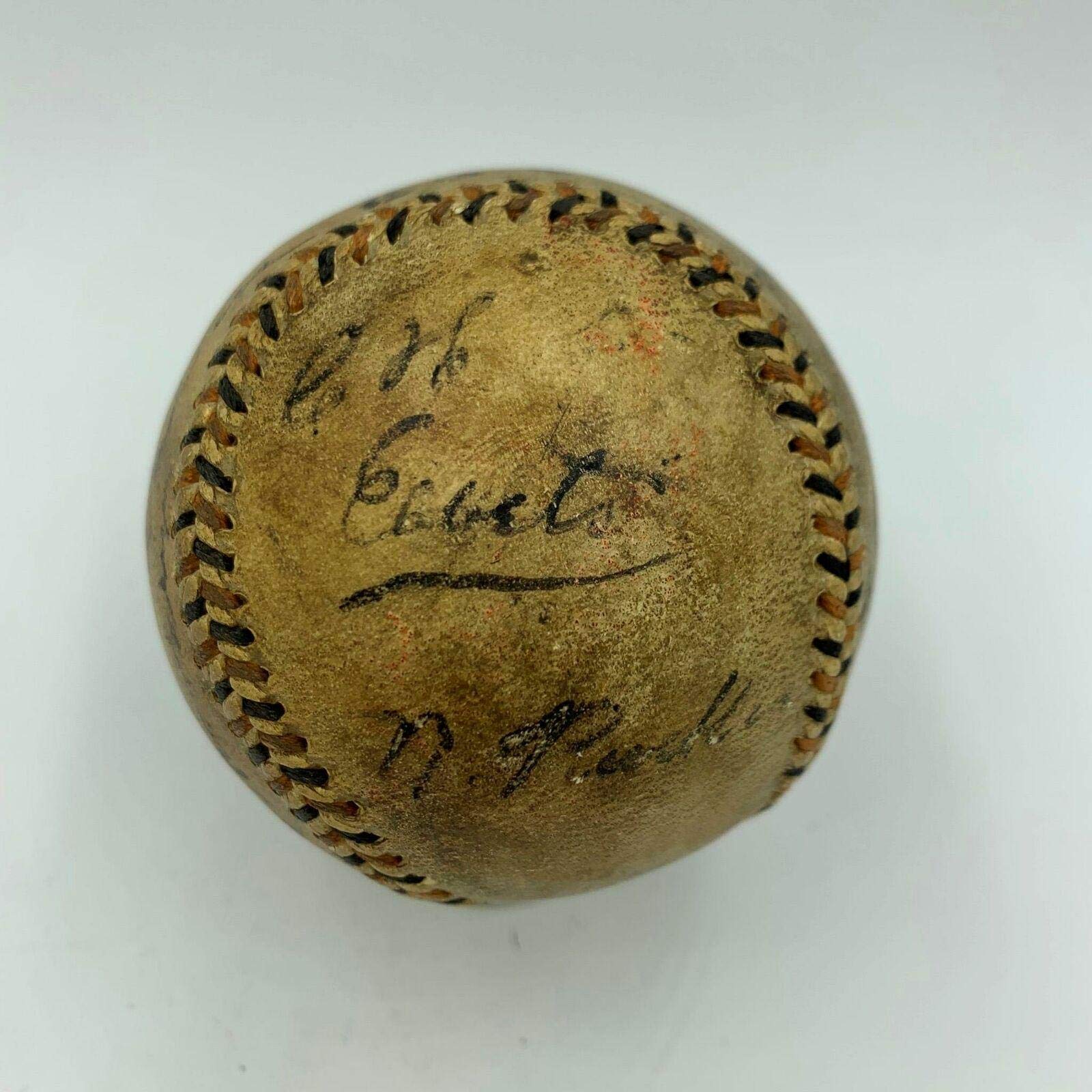 The Only Known Charles Ebbets Signed Baseball Ebbets Field 1913 Opening Day JSA - Autographed Baseballs