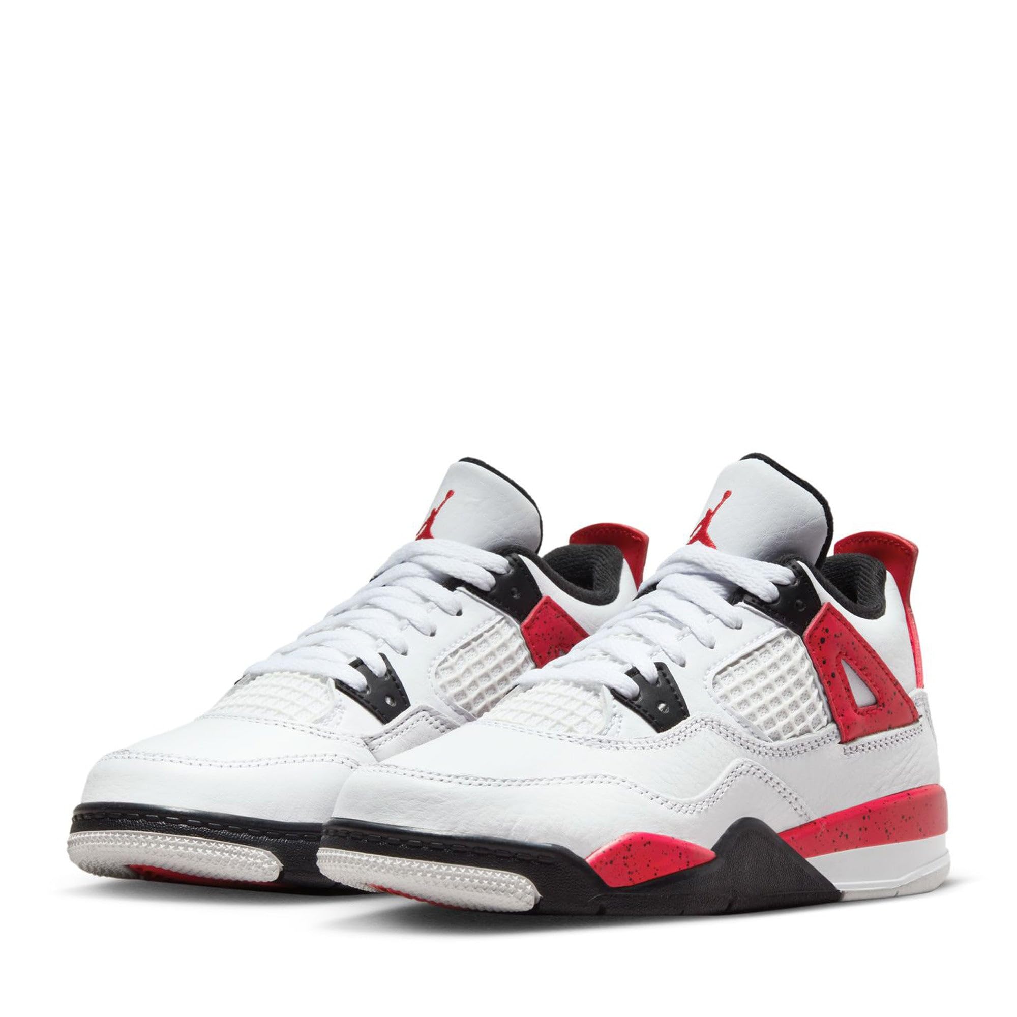 Nike Little Kid's Air Jordan 4 Retro Red Cement White/Fire Red-Black BQ7669 161 Preschool PS - Size 11c