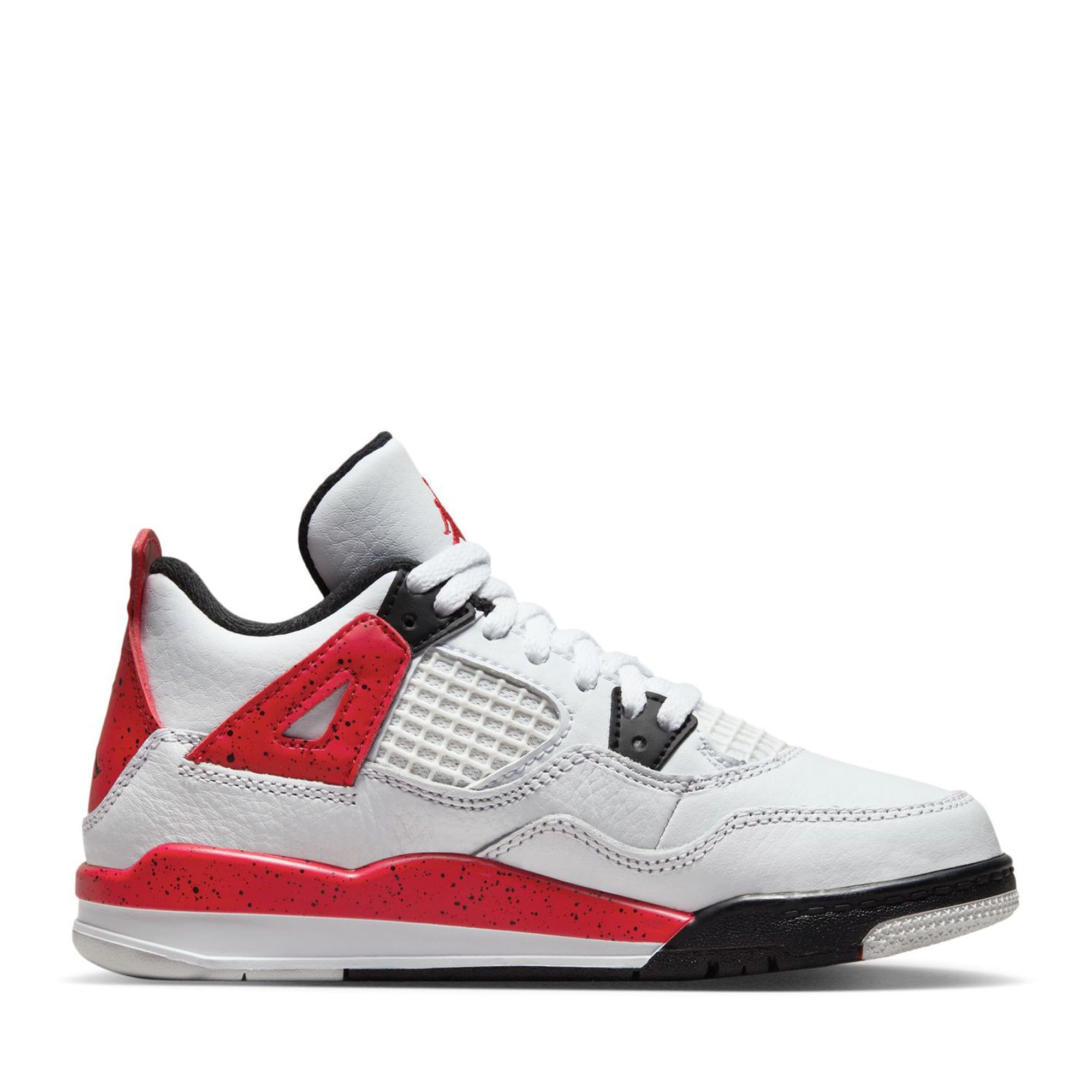 Nike Little Kid's Air Jordan 4 Retro Red Cement White/Fire Red-Black BQ7669 161 Preschool PS - Size 11c