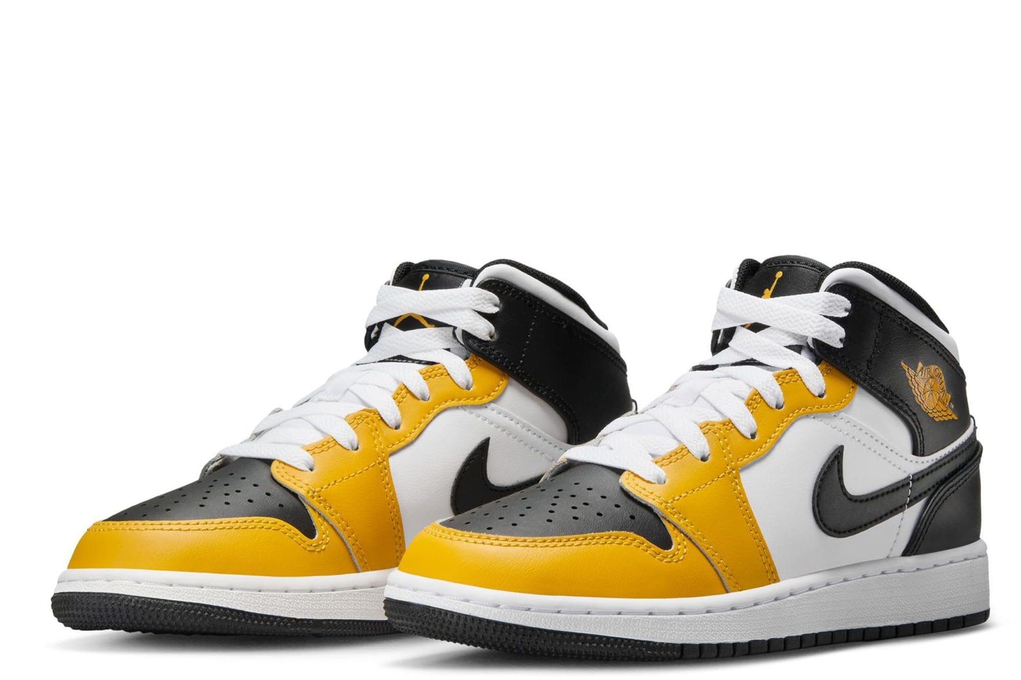 Jordan Big Kid's 1 Mid Yellow Ochre/Black-White (DQ8423 701) - 5