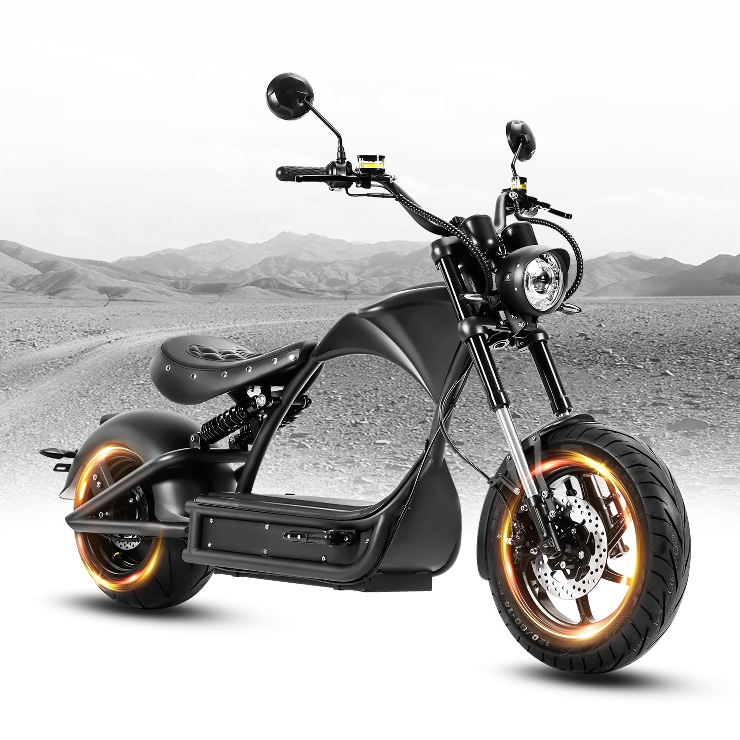 eAhora 4000W(2024 Upgraded)M1P Pro Electric Motorcycle for Adults, 49MPH 55Mlies Long Range,60V 42AH Dual Battery Design,Full Suspension