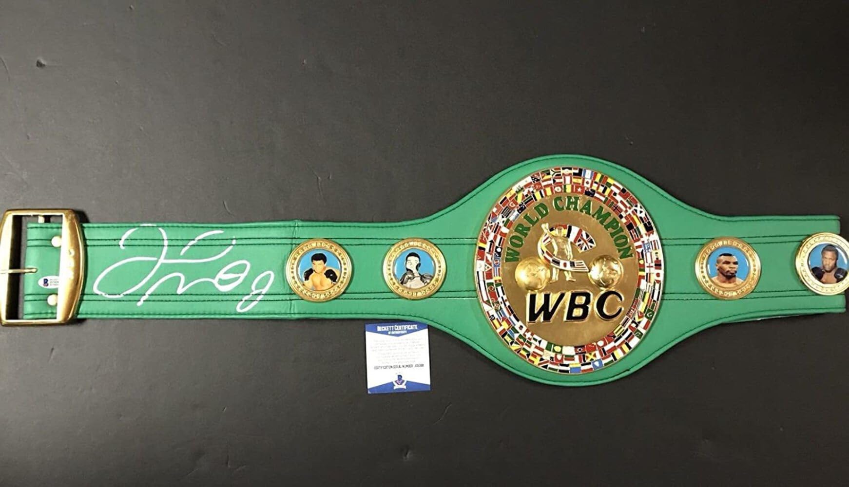 Autographed/Signed Floyd Mayweather Jr. WBC Boxing Replica Championship Belt Beckett BAS COA