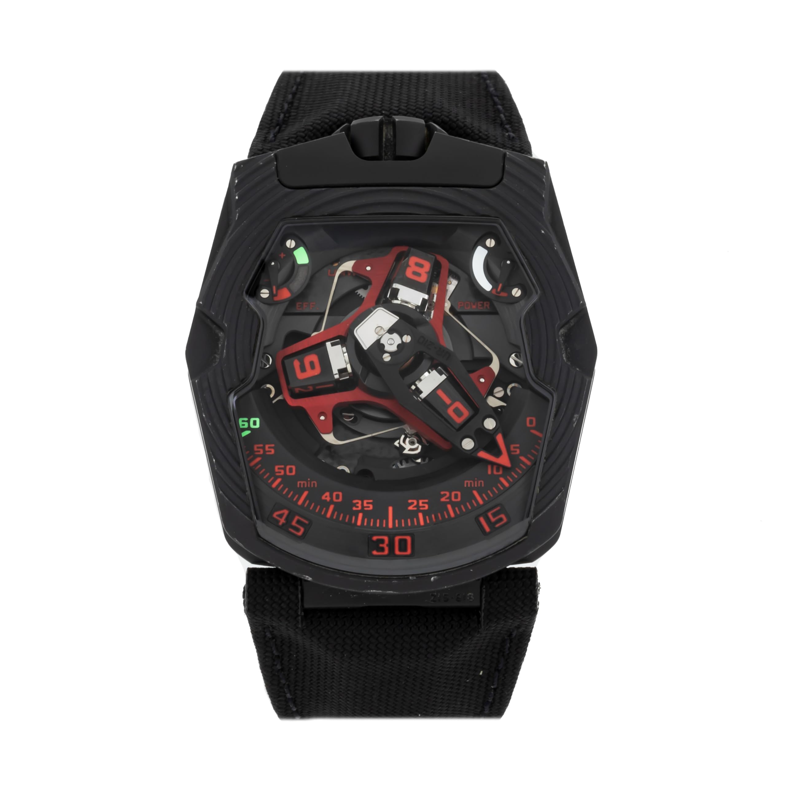 Urwerk UR-210 Automatic Black, Red Dial Watch UR-210 Royal Hawk (Pre-Owned)