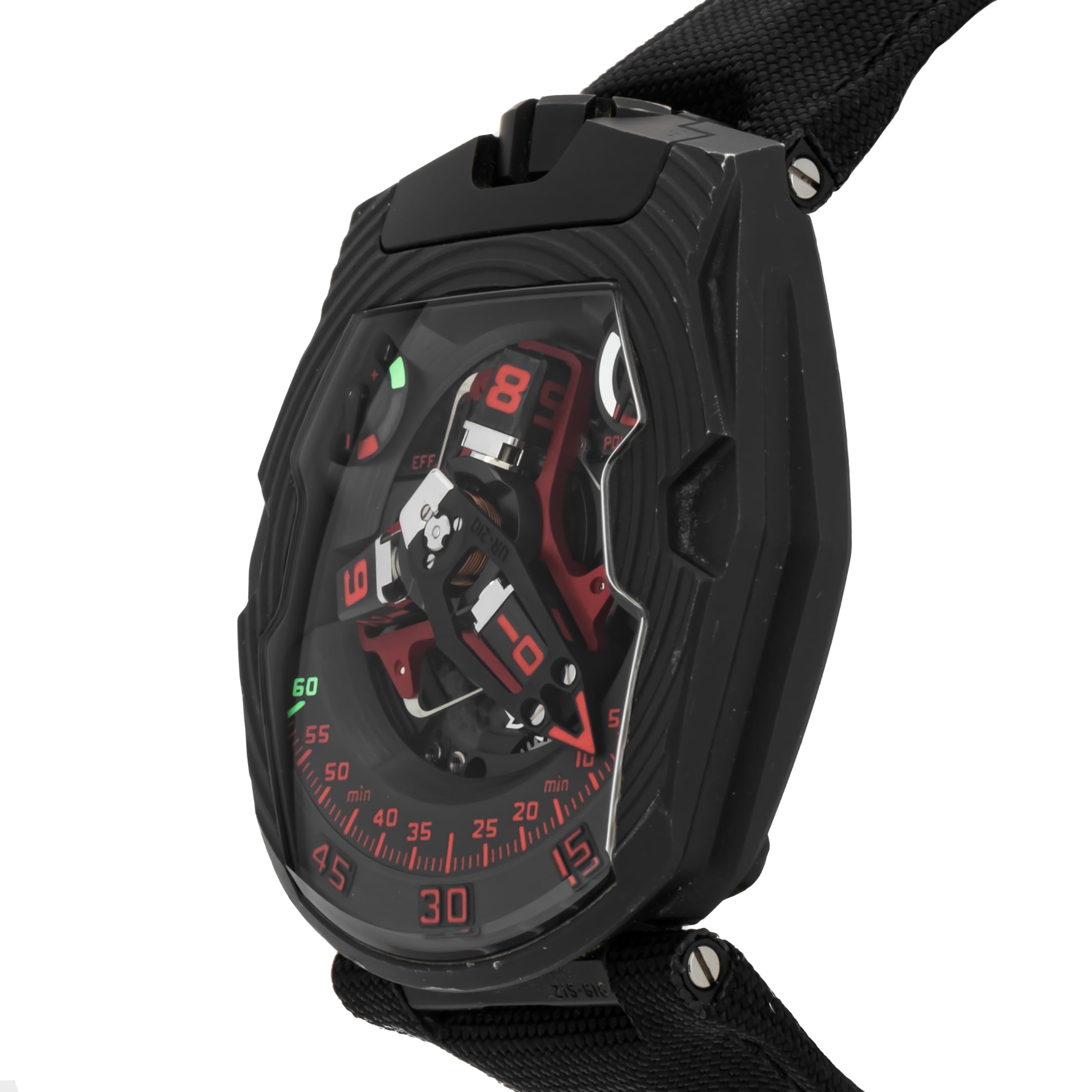 Urwerk UR-210 Automatic Black, Red Dial Watch UR-210 Royal Hawk (Pre-Owned)