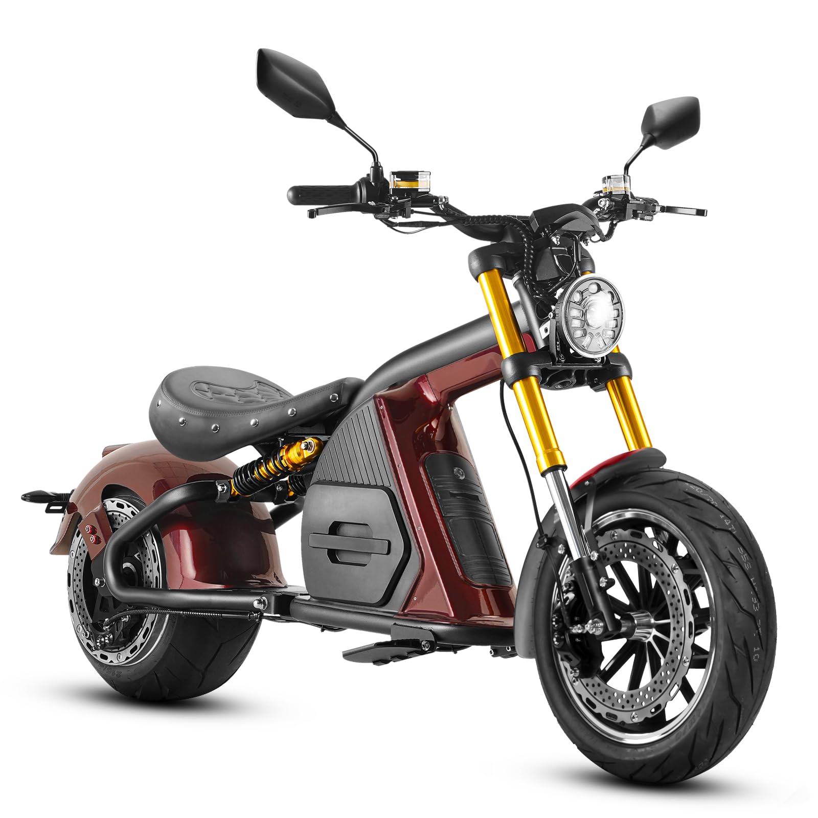 eAhora 4000W M8S Electric Motorcycle for Adults,50 MPH 72V 35Ah Lithium Battery 87 Miles Long Range, Full Suspension Dual Hydraulic Brakes,IP6 Color LCD Display Street Legal High Speed Scooter