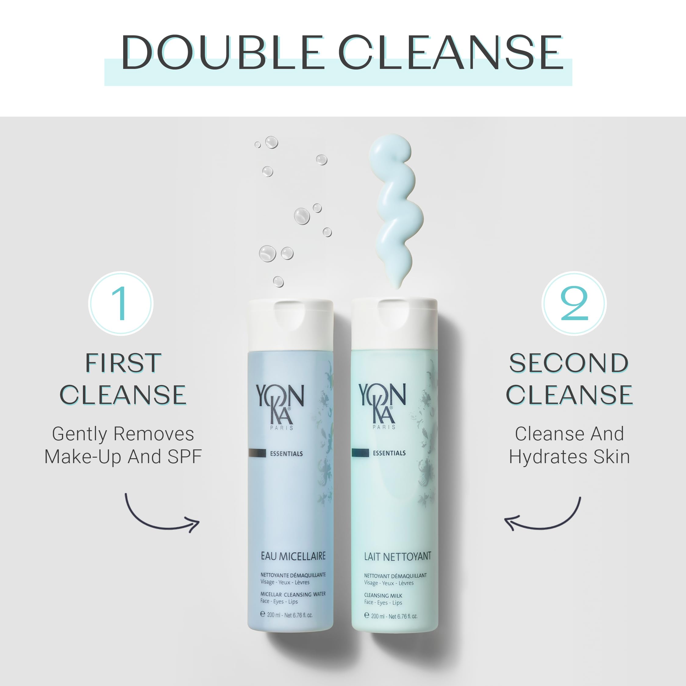 Yon-Ka Lait Nettoyant Facial Cleanser, Gentle Milk Cleanser & Makeup Remover, Daily Plant Based Wash, Moisturize and Balance Skins pH, All Skin Types, Paraben-Free