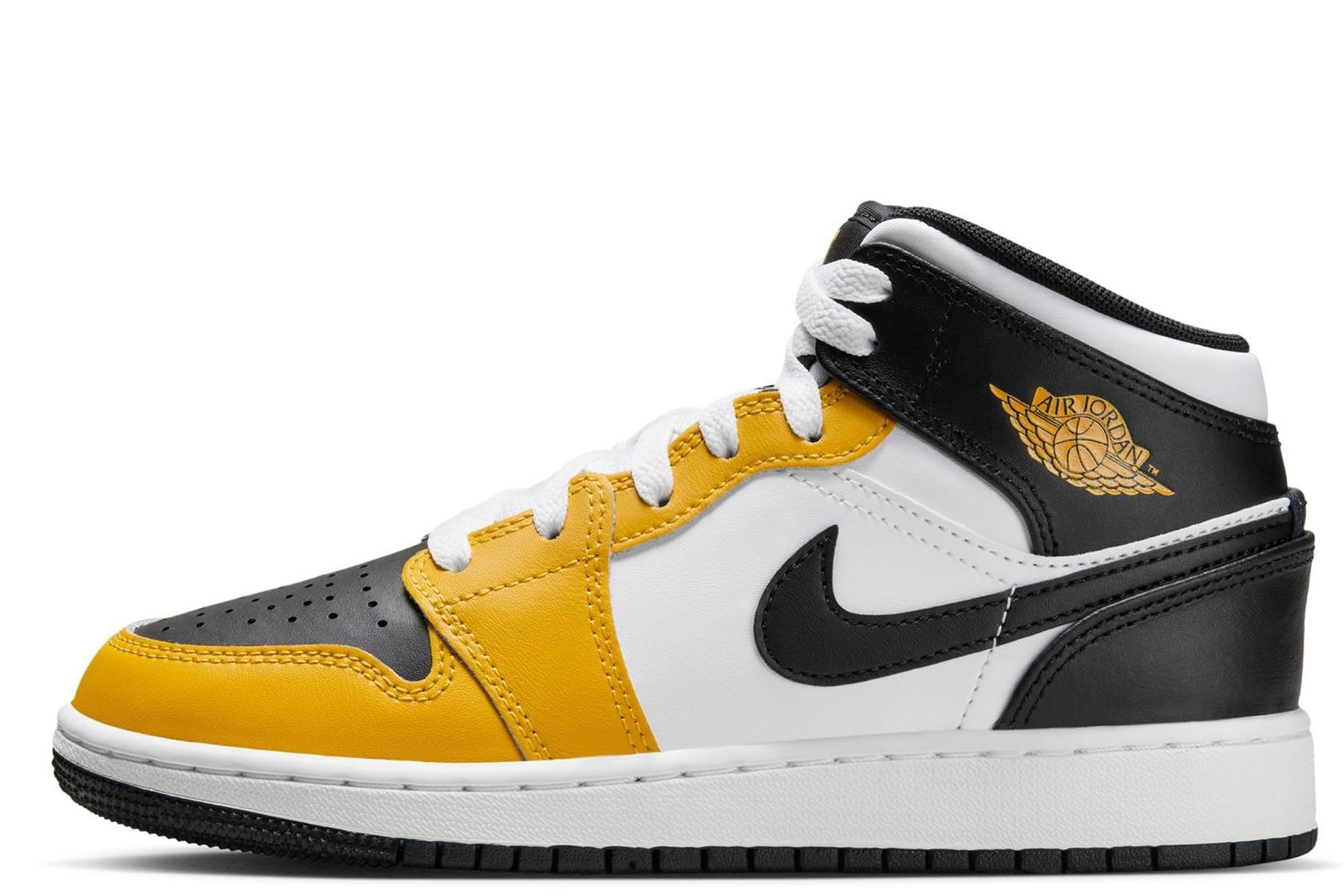 Jordan Big Kid's 1 Mid Yellow Ochre/Black-White (DQ8423 701) - 5