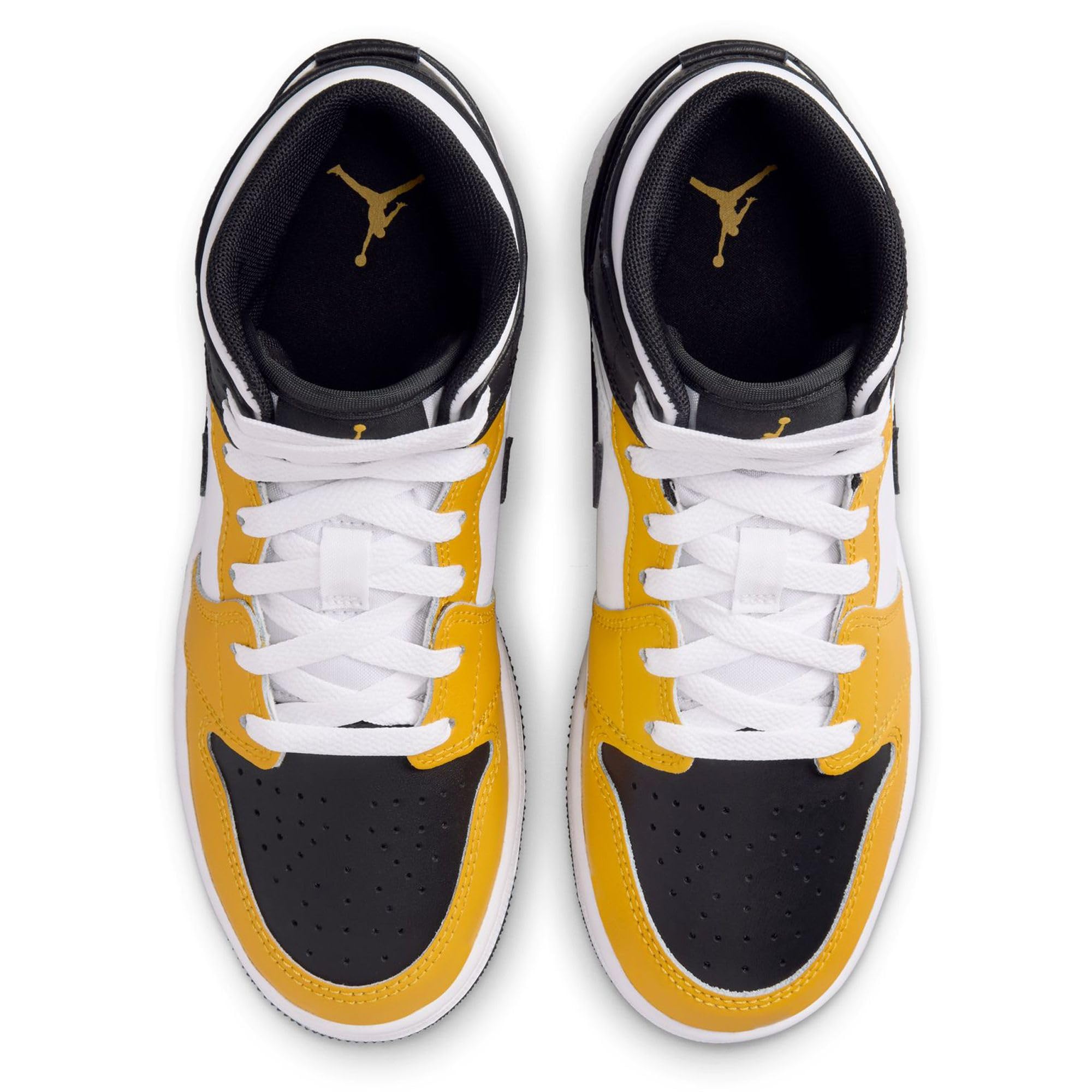 Jordan Big Kid's 1 Mid Yellow Ochre/Black-White (DQ8423 701) - 5