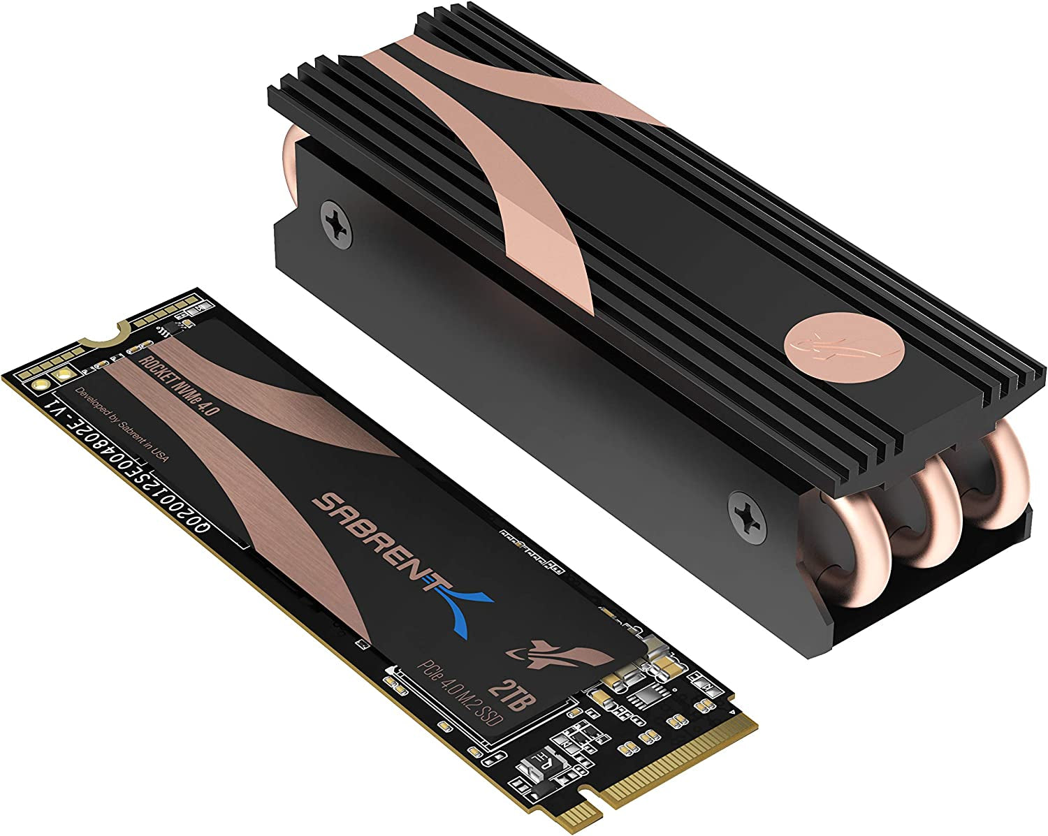 2TB Rocket Nvme Pcie 4.0 M.2 2280 Internal SSD Maximum Performance Solid State Drive with Heatsink (Latest Version) (Sb-Rocket-Nvme4-Htsk-2Tb)