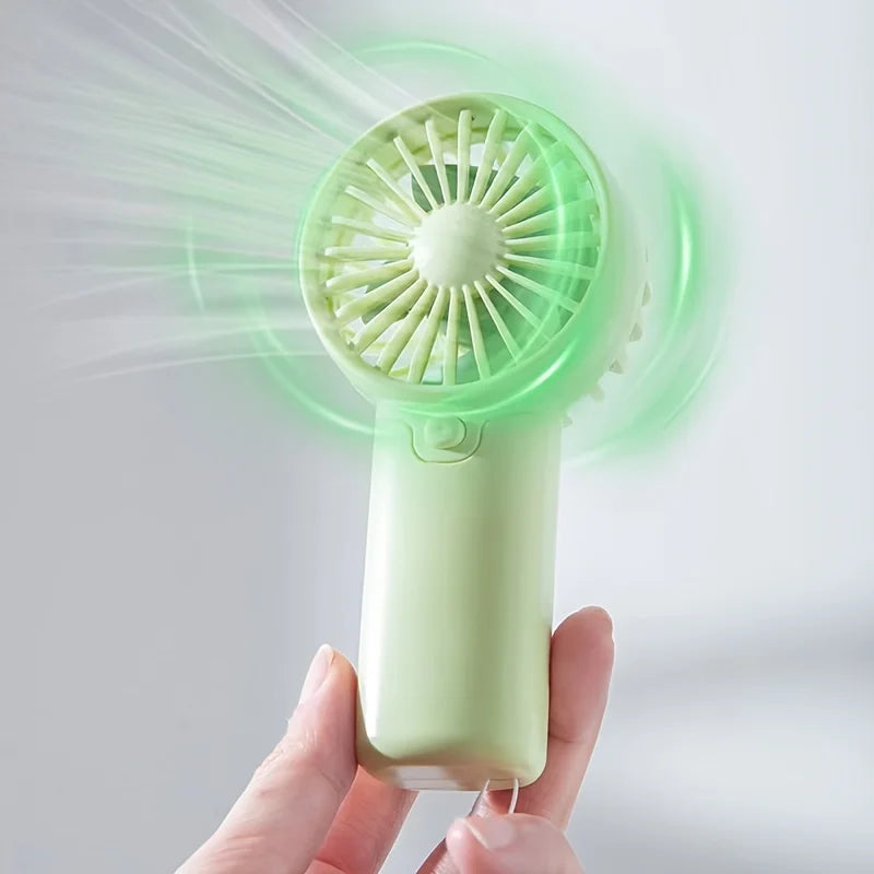 Portable Mini Fan Convenient Creative Small Fan Handheld Pocket Hand-Held Fan Lightweight Adjustable Cute Small Fan Student Gift