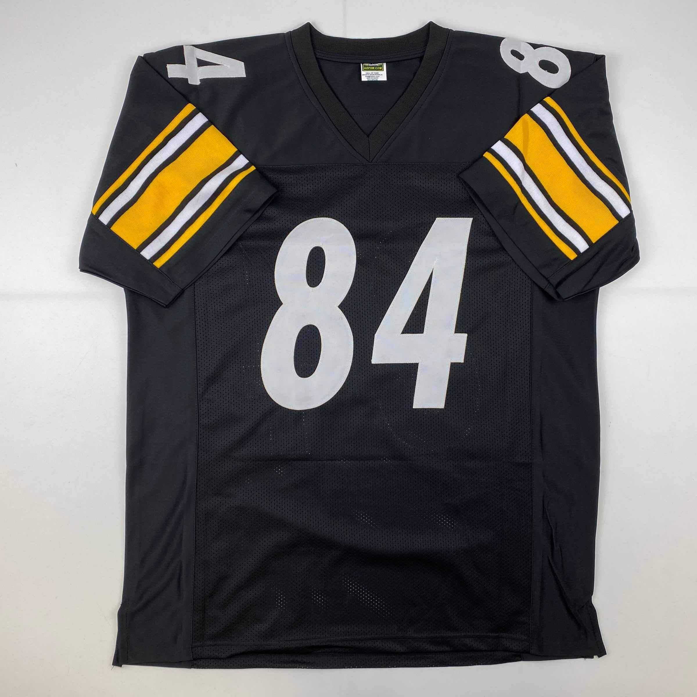 Autographed/Signed Antonio Brown Pittsburgh Black Football Jersey JSA COA