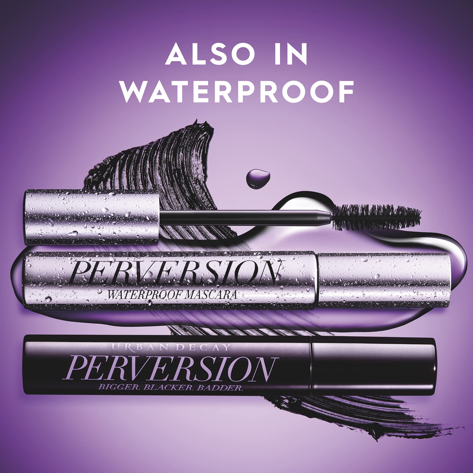 Urban Decay Perversion Volumizing Mascara (Full Size), Black Lengthening Mascara, Buildable Lash Volume & Length, Longwear, Non-waterproof, Clump-free Lash Lift, Cruelty-free - 0.34 fl oz