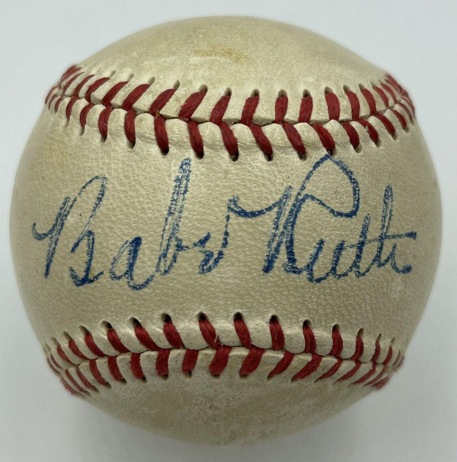 Stunning Babe Ruth Single Signed American League Baseball Bold Signature PSA DNA - Autographed Baseballs