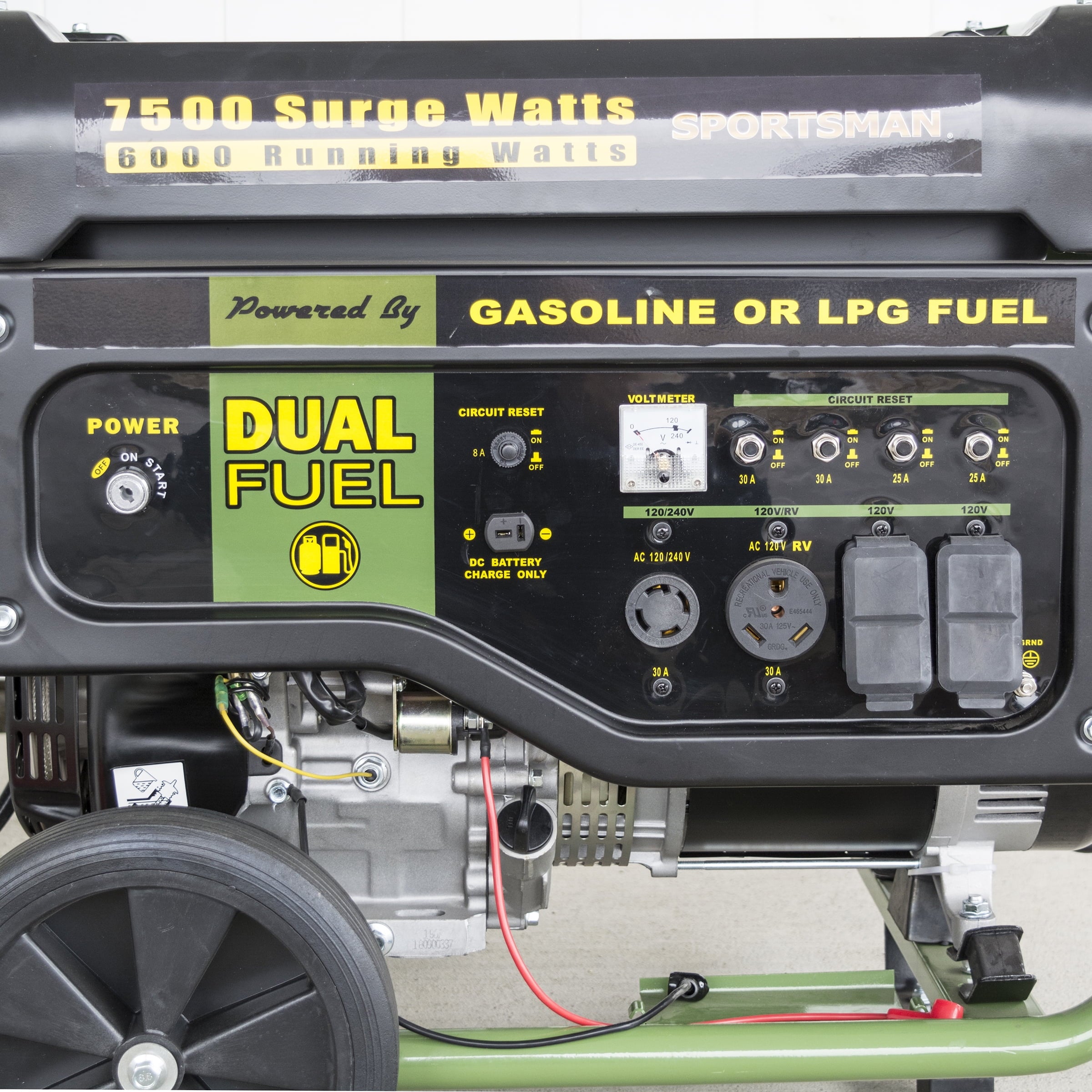 7500 Watts Dual Fuel Portable Generator