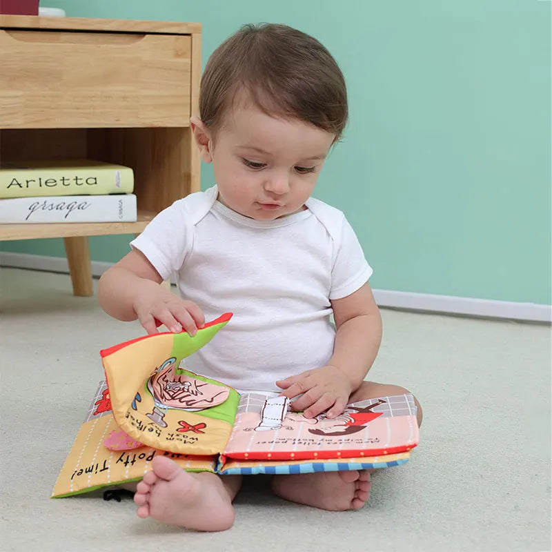 Montessori Baby Book Life Skills Learning Baby Cloth Book Soft Baby Quiet Book Educational Baby Toys 1 2 3 Years