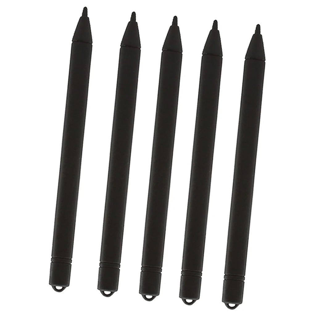 5x Black Replacement Stylus Pen Pencil for LCD Writing Tablet Drawing Pad Message Boards Electronics for Kids