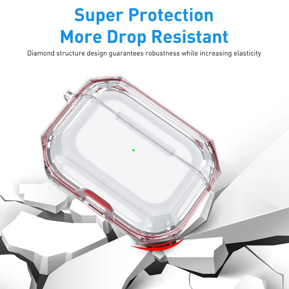 Cases For AirPods Pro Transparent Earphone Case For Apple Air Pods Pro Charging Box Crystal Clear Cover For Airpods pro