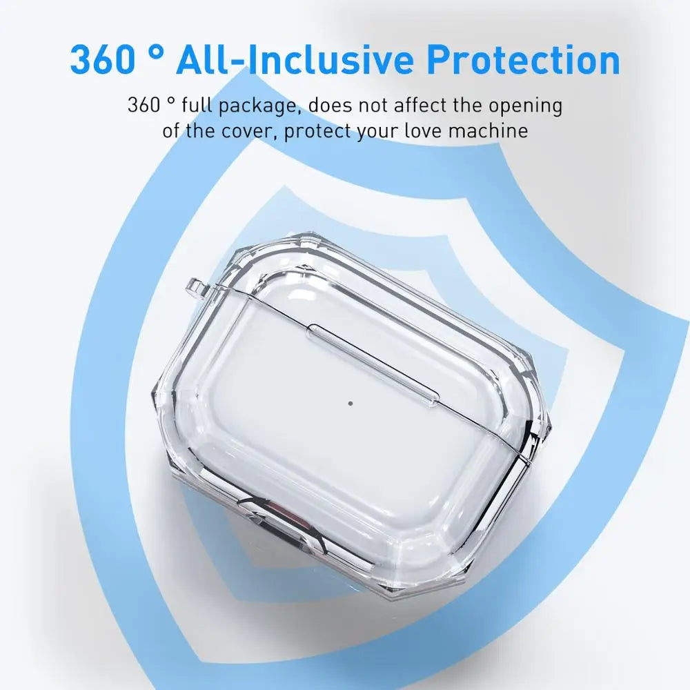 Cases For AirPods Pro Transparent Earphone Case For Apple Air Pods Pro Charging Box Crystal Clear Cover For Airpods pro