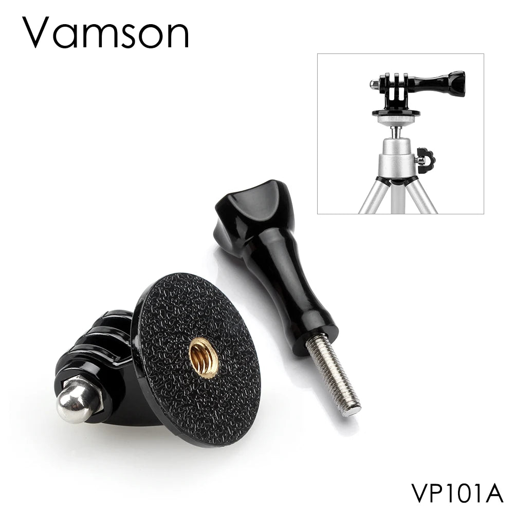 Vamson for GoPro Accessories Adapter Converter Mount Monopod Tripod Holder Case Adapter for Go Pro Hero 12 11 10 9 8 7 6 for yi