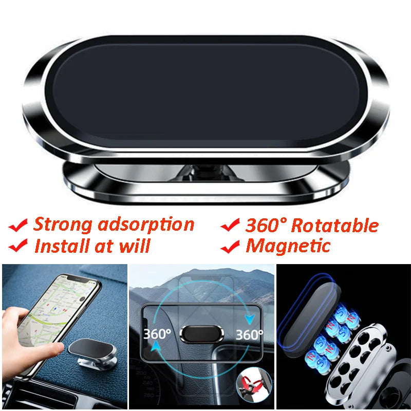 Rotating Magnetic Car Phone Holder Air Outlet GPS Support Strong Magnet Smartphone Stand in Car for iPhone 14 13 Pro Samsung MI