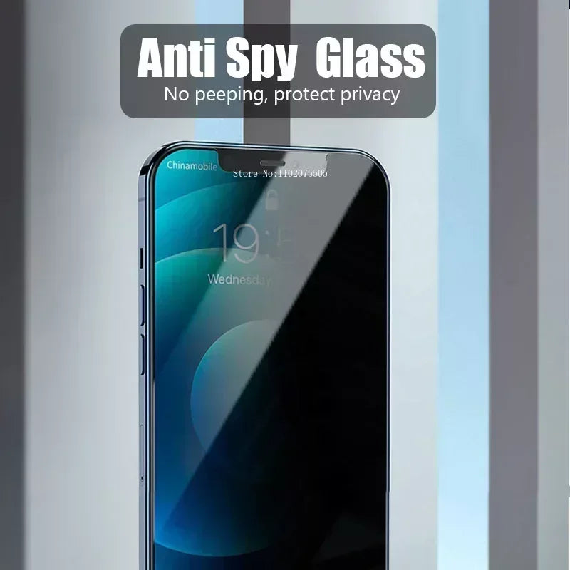 1-2PCS Anti-Spy Glass for IPhone 11 Pro Max Mini X XS XR 7 8 6 Plus Privacy Screen Protector for IPhone15 14 13 12 Pro Max