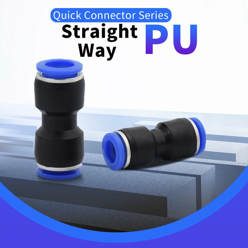 1Pcs Hose Straight Push in Fitting Pneumatic Push to Connect Air Quick Fittings Pipe joint PU PG 4 6 8 10 12 14 MM