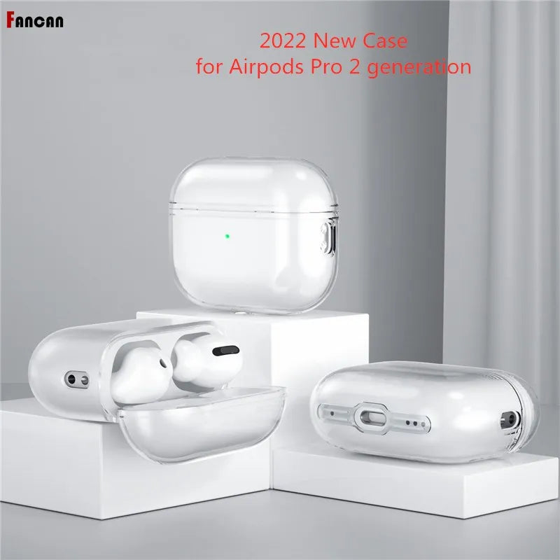 Clear Case for AirPods Pro2 2022 Silicone Case air pods pro 2 Funda airpods pro 2022 Transparent Earphone for airpod pro 2nd