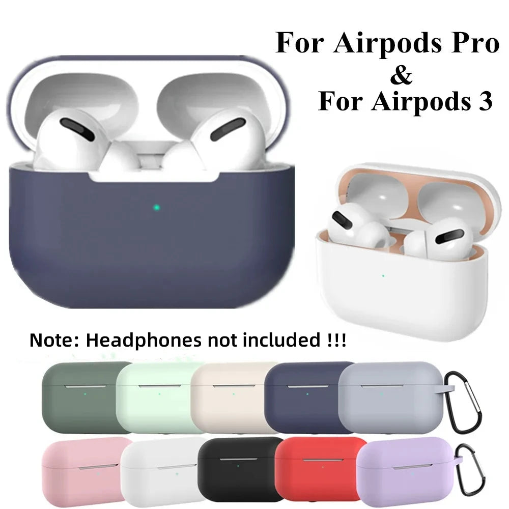 2024 New Silicone Cover Case For Apple Airpods Pro 3 Sticker Skin Bluetooth Earphone Cases Air Pods Pro Protective Accessories