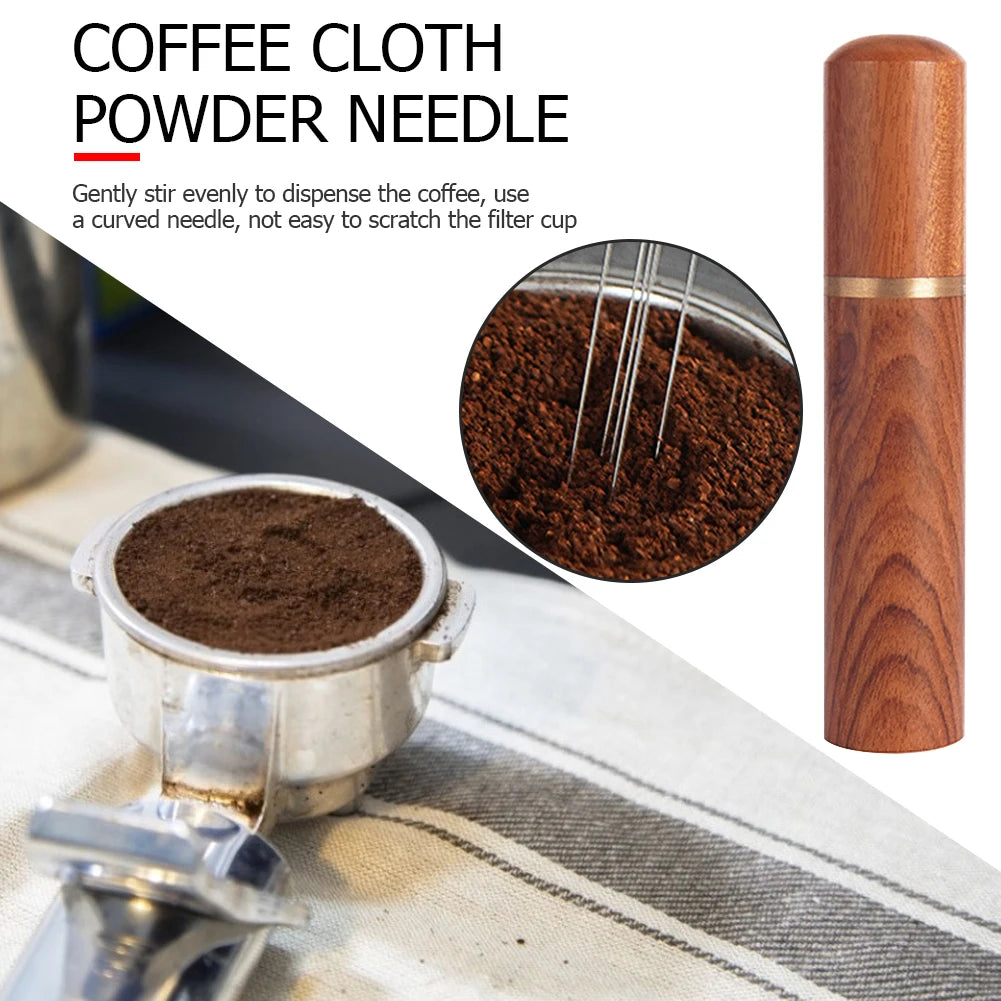 Stainless Steel Coffee Powder Tamper Espresso Powder Stirrer Distributor Leveler Tools Cafe Stirring Barista Accessories Kitchen