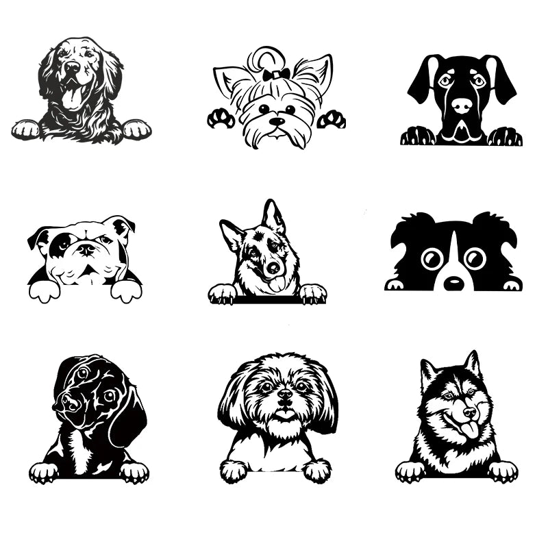 Cars Accessorie Decals Funny Dog With Name Car Decal Dogs Pet Animals Laptop Vinyl Sticker For Apple MacBook Pro/Air Decoration