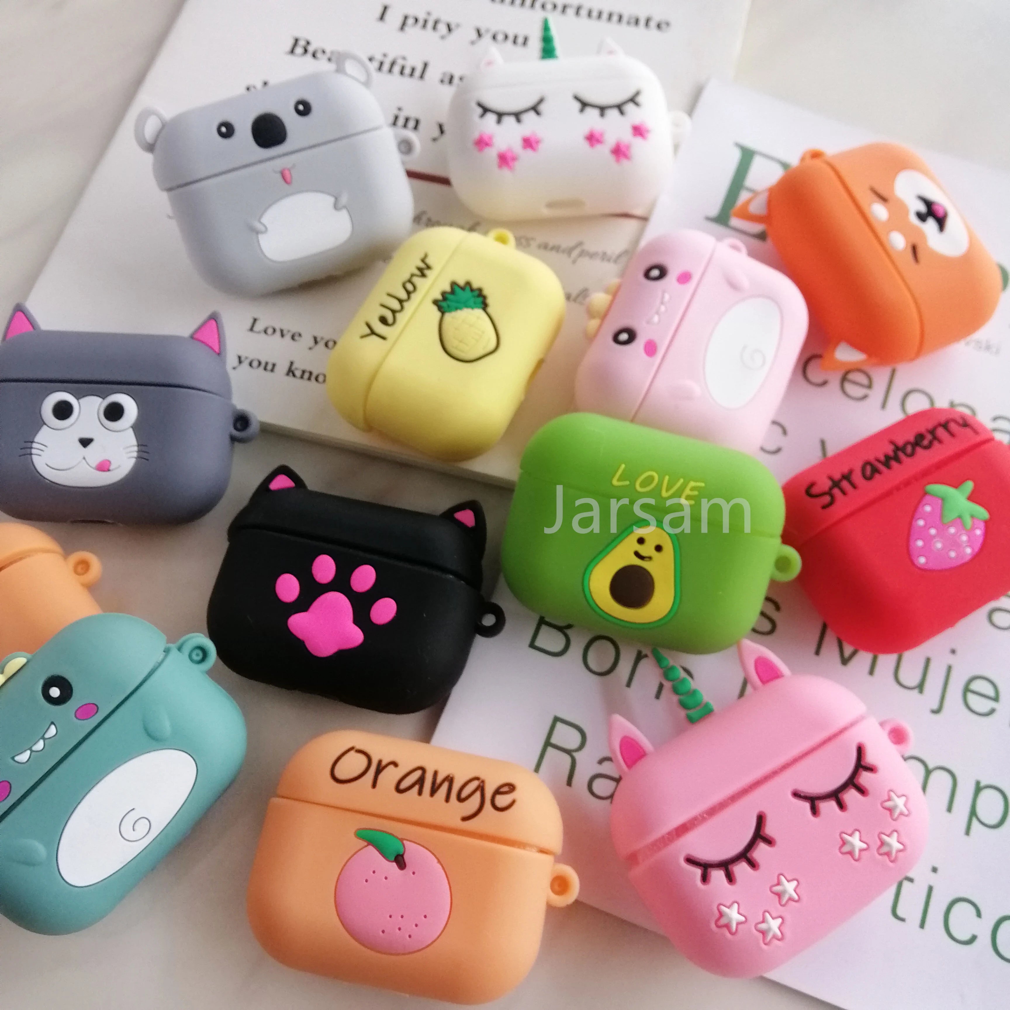 cute For airpods pro case Silicone Wireless Headphone Case Earphone For Airpods Case Cover accessories Protective