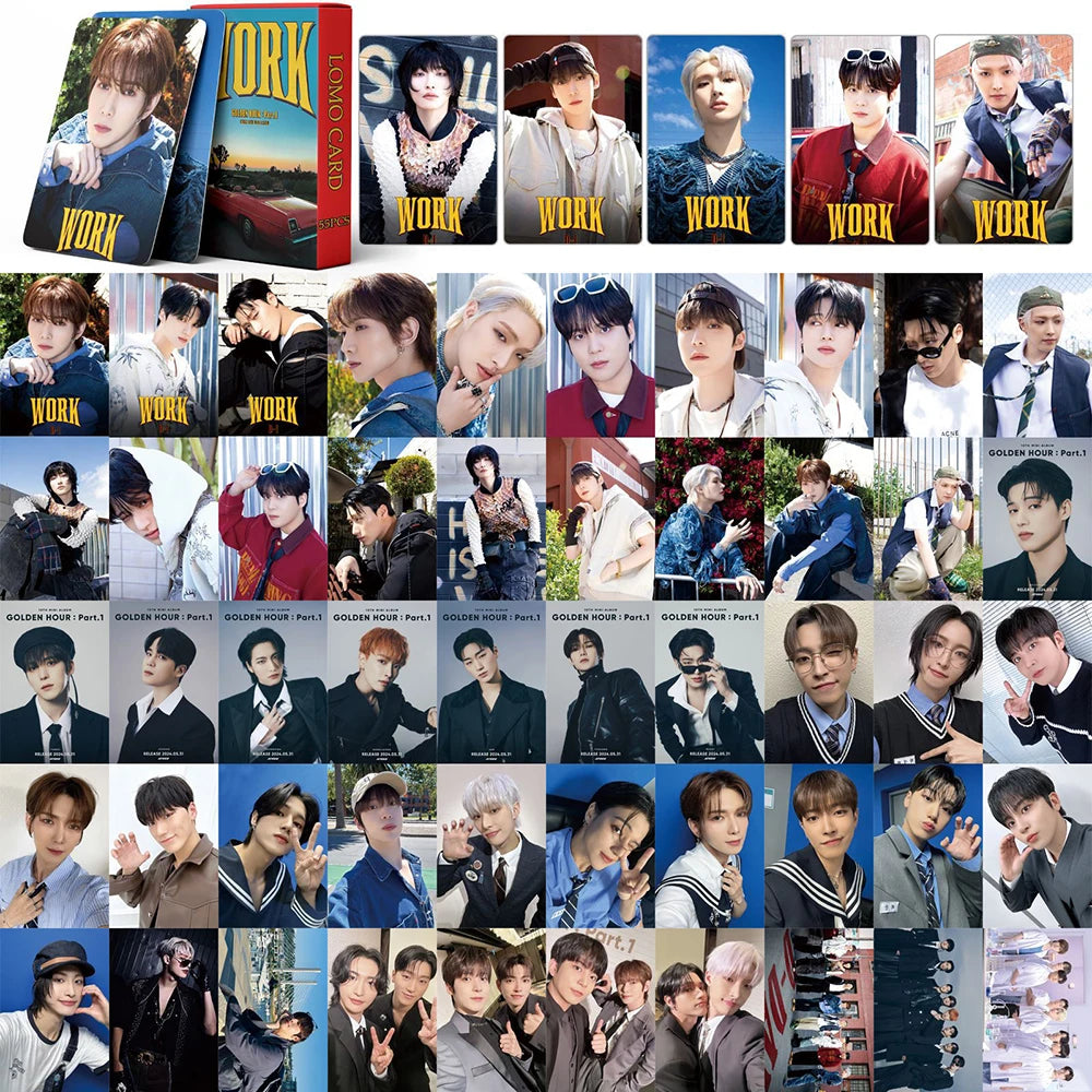 55pcs/set Kpop ATEEZ Lomo Cards THE WORLD EP.1 : MOVEMENT Guerrilla Photocards High Quality New Arrivals