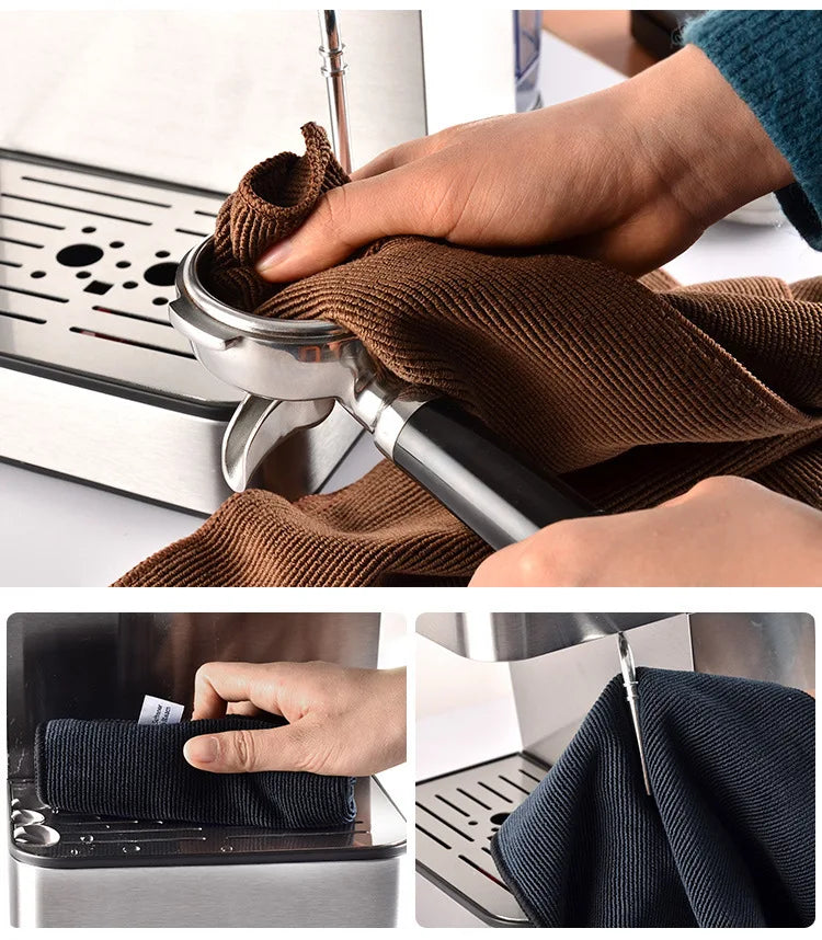 1/3/4/6pcs Absorbing Barista Towel Towel Rag Bar Coffee Machine Dishwasher Household Cleaning Towel Kitchen Tools