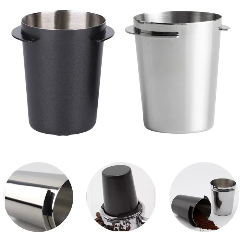 Coffee Dosing Cup Stainless Steel Replacement Cafe Barista Tool Espresso Machine Accessories Coffee Bean Measuring Reusable Cups