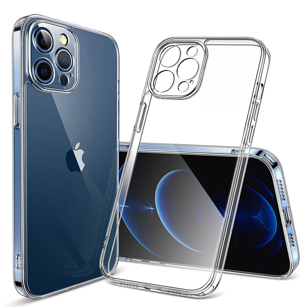 Case For iPhone 14 13 12 11 Pro XS Max XR X Soft TPU Silicone For iPhone 6 7 8 Plus Back Clear Camera Protection Phone Case