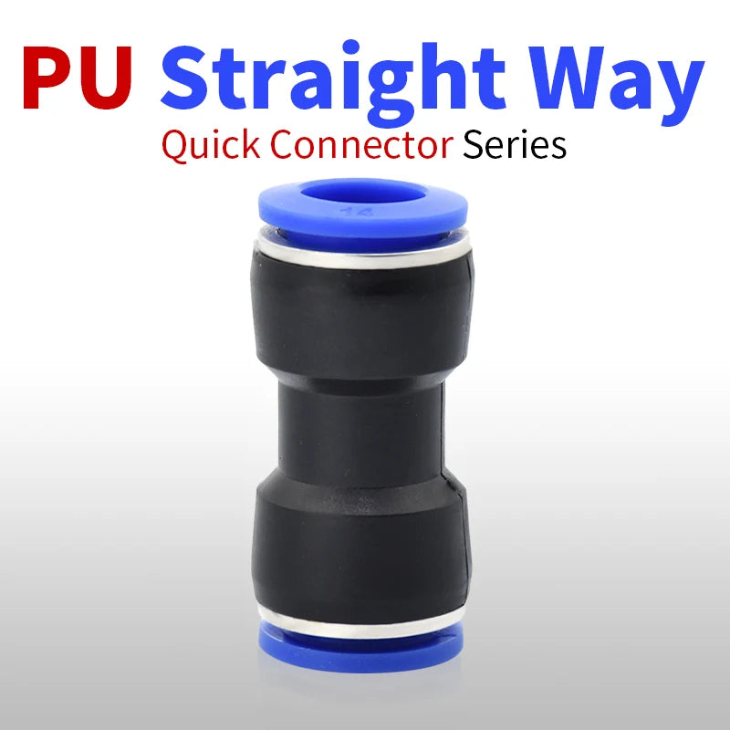 1Pcs Hose Straight Push in Fitting Pneumatic Push to Connect Air Quick Fittings Pipe joint PU PG 4 6 8 10 12 14 MM