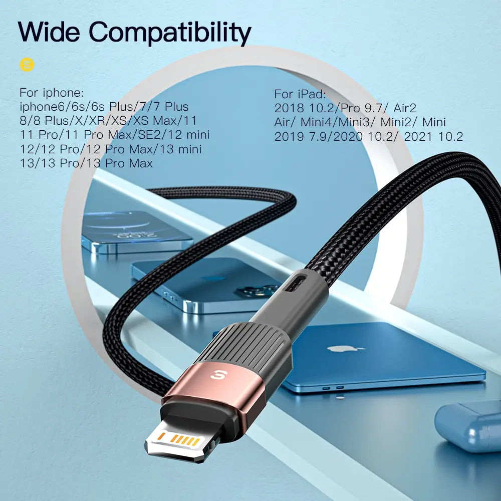 Essager Fast Charging For iPhone Usb Cable 11 12 13 Pro Max Mini Xs Xr X SE 8 7 6 Plus 6s 5 5s 2.4A Wire For iPhone Charger Cord