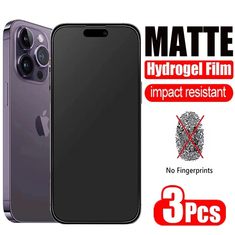 3Pcs Matte Hydrogel Film for IPhone 14 11 12 13 Pro Max Mini Screen Protector for IPhone XS MAX X XR 6 6S 7 8 Plus SE Not Glass