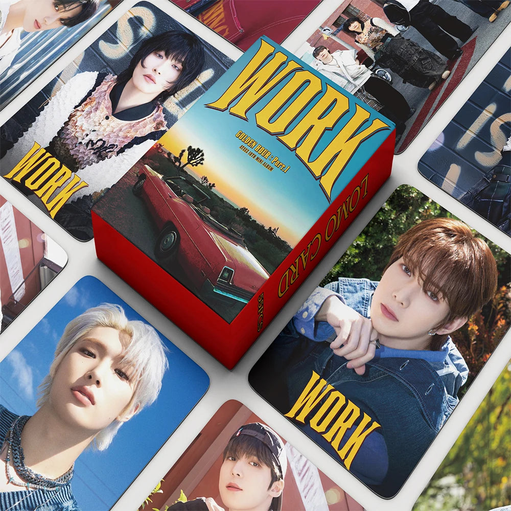 55pcs/set Kpop ATEEZ Lomo Cards THE WORLD EP.1 : MOVEMENT Guerrilla Photocards High Quality New Arrivals