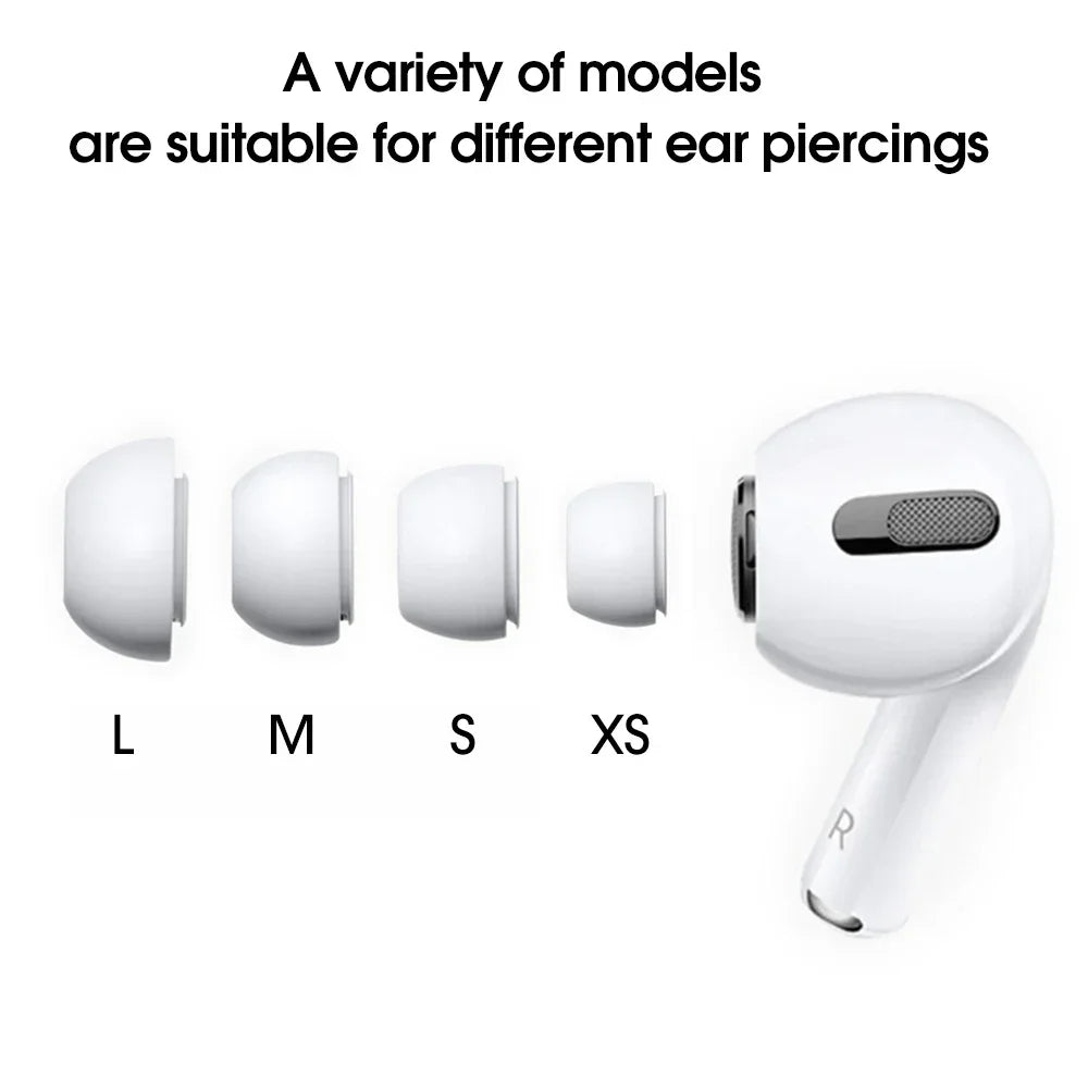 Soft Silicone Ear Tips for Airpods Pro 1/2 Protective Earbuds Cover with Noise Reduction Hole Ear-pads For Apple Air Pods Pro