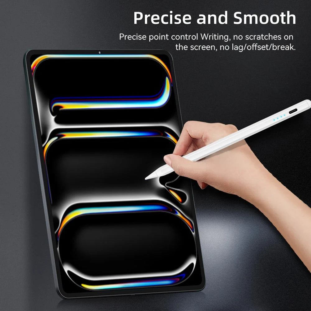 For iPad Pencil 2024 Air 6 M2 Pro M4 Stylus Pen with Palm Rejection Tilt,for iPad Pro 11 12.9 Air 4/5 7/8/9/10th mini 5 6 Tablet