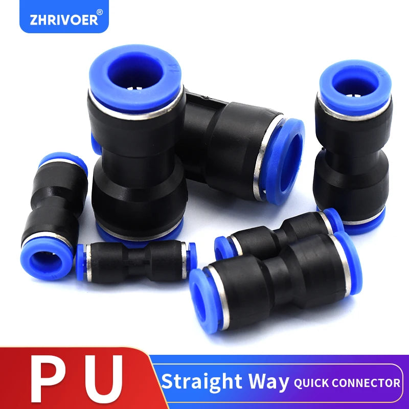 1Pcs Hose Straight Push in Fitting Pneumatic Push to Connect Air Quick Fittings Pipe joint PU PG 4 6 8 10 12 14 MM